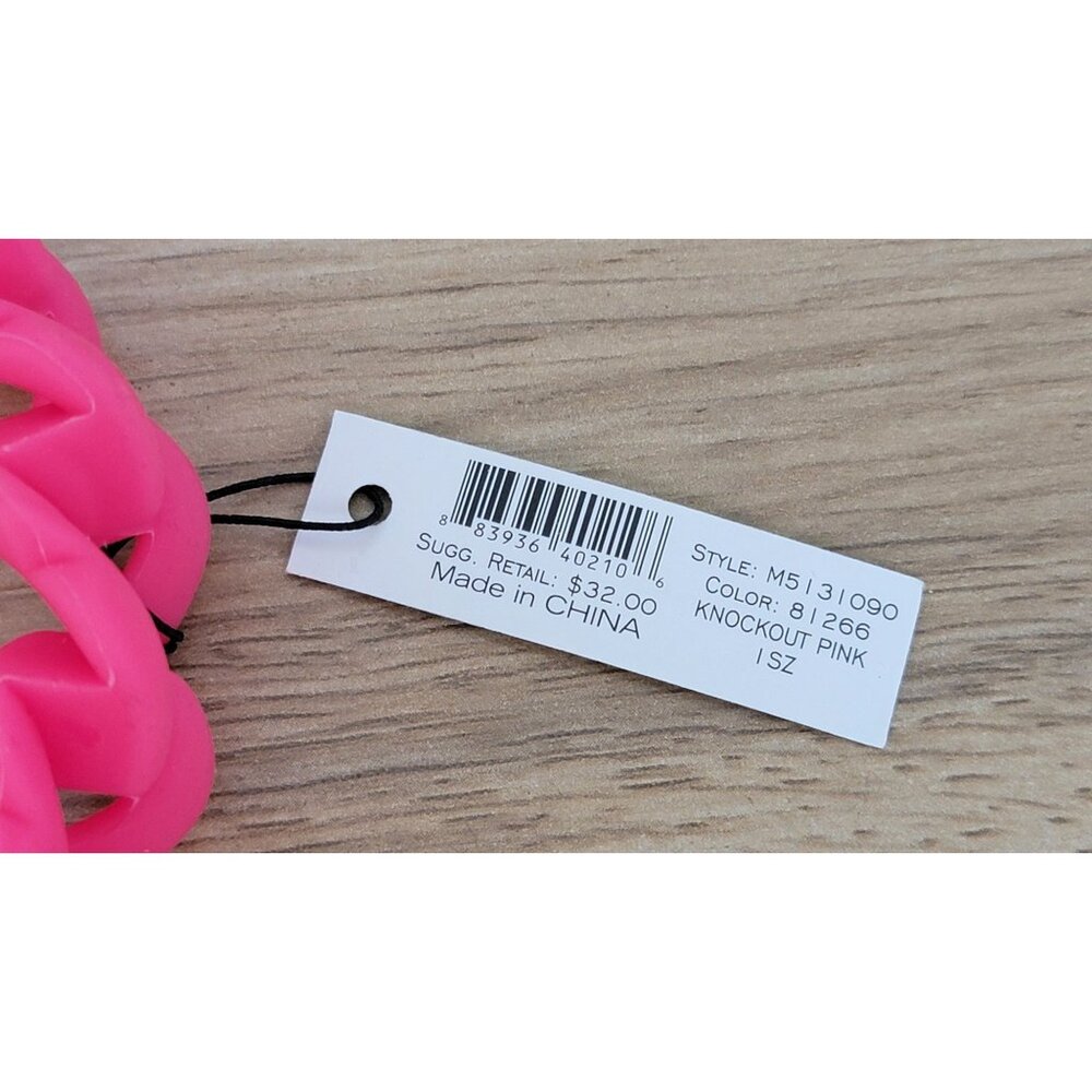 Rubberized chunky spiral bracelet with small gold Marc Jacobs logo charm; NWT. - Picture 3 of 4